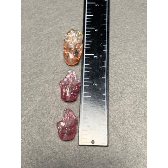 Colorful Lampwork Glass Leaf Beads - Pink Handcrafted for Jewelry Marking - Picture 7 of 8